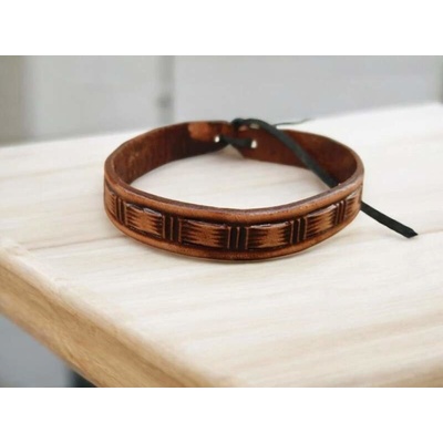 Naky kožený náramek na řemínek Rafael N0928