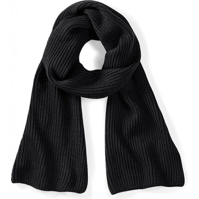 Pletená šála Beechfield Metro černá