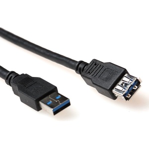 ACT usb 3.0 a мъжки към usb a женски 1 м черен sb3041 (sb3041)