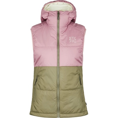 Stoic Дамски вълнен елек Stoic Women's MountainWool 120 StorboSt. II Vest Winter vest - Dark Orchid / Olive Green - размер XXL (132-1489-0216)