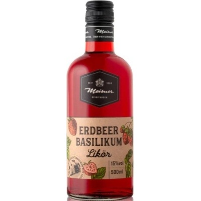 Meisner Erdbeer Basilikum Likör 15% 0,5 l (holá láhev)