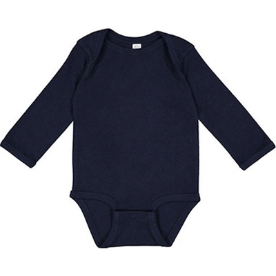 Rabbit Skins Dojčenské body s dlhým rukávom EU Navy