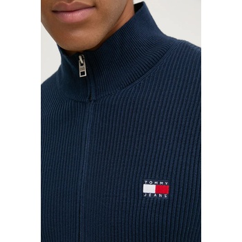 Tommy Hilfiger Пуловер с вълна Tommy Jeans мъжки в тъмносиньо DM0DM19435 (DM0DM19435)