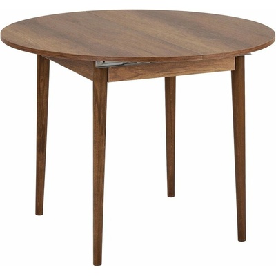 Kalune Design Viona Okrúhly rozkladací jedálenský stôl s prídavnou doskou v dekore orecha 100 cm