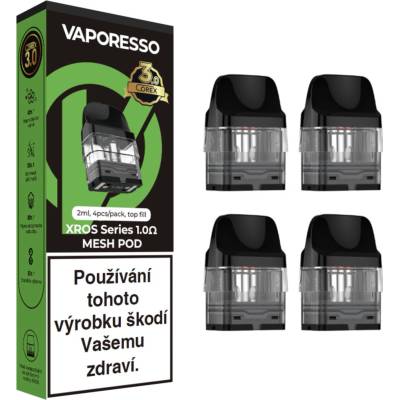 Vaporesso XROS 3 ml Pod cartridge COREX 3.0 1,0 ohm 4 ks