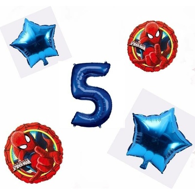 Balónkový set Spiderman modrý 5.narozeniny