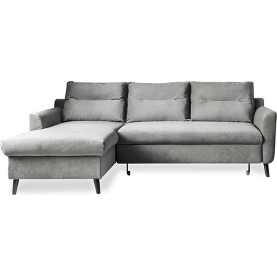 Miuform Светлосиво кадифено ъглово канапе, ляв ъгъл Stylish Stan - Miuform (Stylish Stan LCBKL-2QR OTT4)
