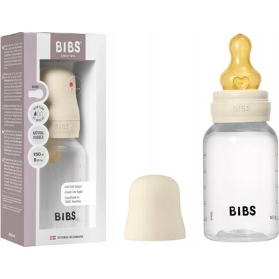 Bibs antikoliková fľaša s kaučuk cumlíkom Ivory 150ml