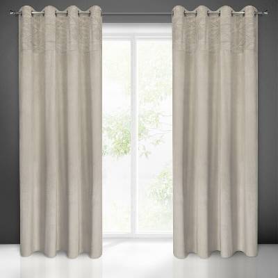 Takoy Záves ARIANA z mäkkého velúru s ozdobným pruhom s lesklými trblietkami-HF-409041 | 140 x 250 cm