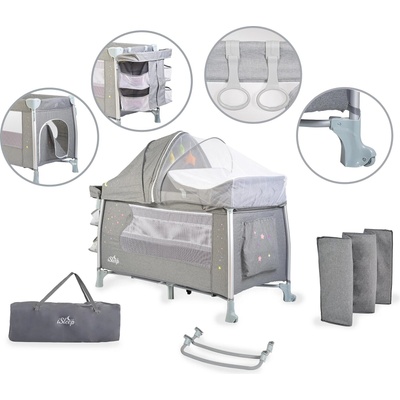 Cangaroo Детска кошара ISleep сив (107347)