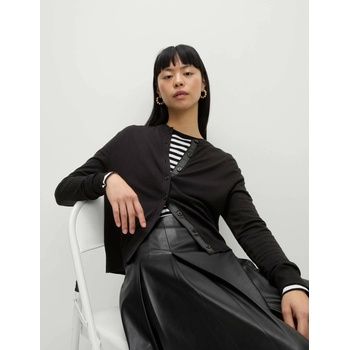 Marks & Spencer жилетка с кръгло деколте и копчета отпред черна Marks & Spencer | Cheren | ЖЕНИ | L