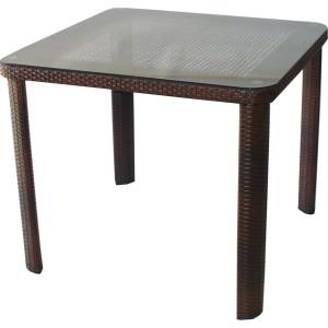 Bogdan Furniture Am Ратанова маса Т 341-1 90/90/75h кафява