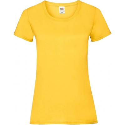 Valueweight Fruit of the Loom Yellow T shirt oranžová
