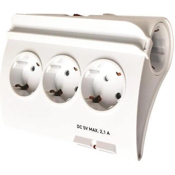 Image 1 of EUROLAMP 5 Plug + 2 USB 1,5 m (10200)