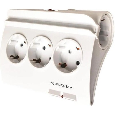 EUROLAMP 5 Plug + 2 USB 1,5 m (10200)