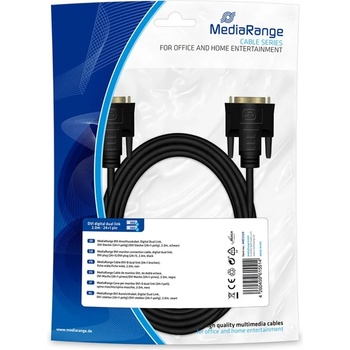 MediaRange Кабел MediaRange MRCS129, от DVI(м) към DVI(м), 2m, черен (MRCS129)