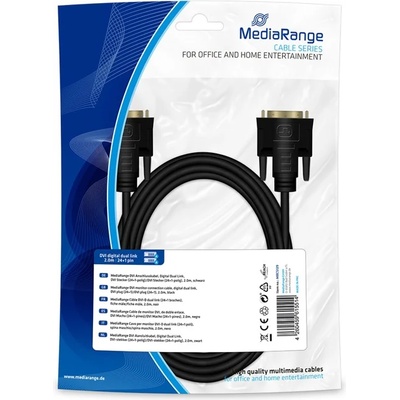 MediaRange Кабел MediaRange MRCS129, от DVI(м) към DVI(м), 2m, черен (MRCS129)