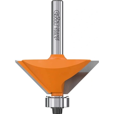CMT Orange Tools CMT | Úhlová fréza s ložiskem 15°–45° / stopka Ø8 mm C 936: Úhel 45° / Ø45x18 / délka 60,2 / stopka Ø8mm