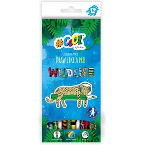 Victoria Комплект цветни моливи, триъгълни, COOL BY VICTORIA "Wildlife", 12 различни цвята HY CP12A1 (HY CP12A1)