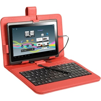 Tracer Калъф за таблет Tracer, до 7" (17.78cm), червен, с клавиатура (TRATOR43851)
