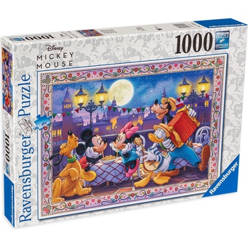 Ravensburger Пъзел Ravensburger от 1000 части - Мики и Мини на вечеря (12000496)