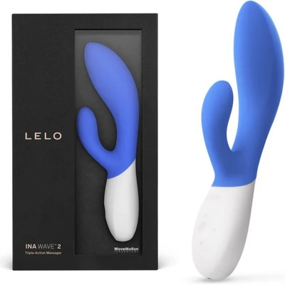 G-точка и клиторен вибратор, усетете движенията, 20см. - Ina Wave 2 Blue (LELO008489)