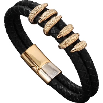 HARAHU Мъжки Гривна ha-33329 - Тъмно кафяво / Златно kp33329 (ha-33329)