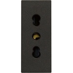 Vimar 30203. G Контакт SICURY Linea, 2P+E 16A P17/11 250 V~, ит. стандарт, детска защита, 1М, Black, (VM30203.G)