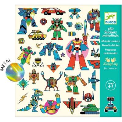 DJECO Samolepky Roboti metalické