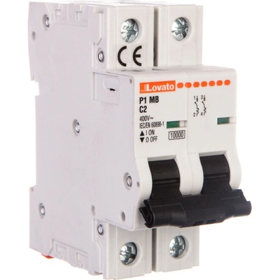 Lovato Electric P1MB2PC02 2-pól, C, 10kA, 2A