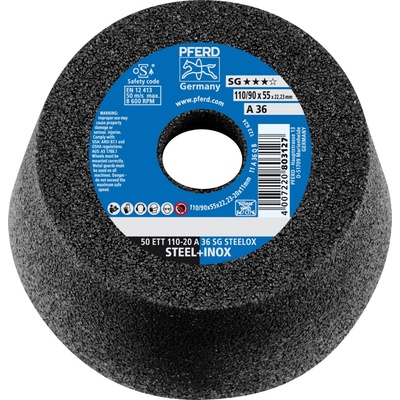 Pferd Brusný hrncový kotouč kuželový 110 x 20 x 22,23 mm Z36 4007220803127