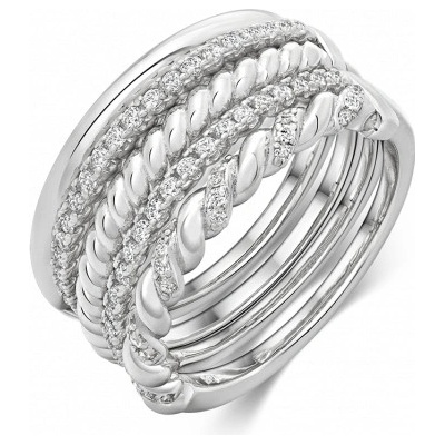 Sofia stříbrný prsten s různými obroučkami CORZC97826-2