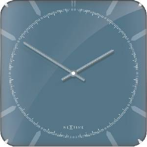 NeXtime Стенен часовник Michael Square Dome син (3172)