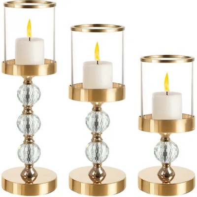 Sada 3 sviečok – Gold Glamour