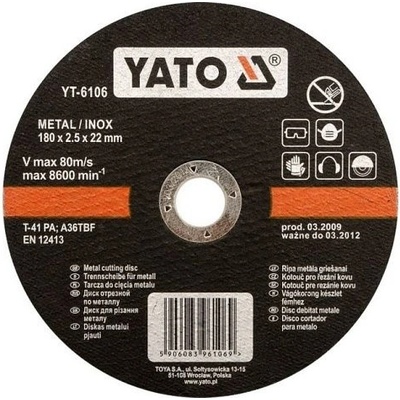 Yato Kotouč na kov 180 x 22 x 1,5 mm INOX