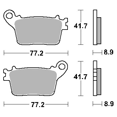 SBS brzdové destičky KH436 STREET STANDART keramické barva černá HONDA CBR600/1000, SUZUKI GSX-R600/750/1000/, YAMAHA R1, KAWASAKI ZX-10R zadní – Hledejceny.cz
