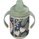 Vital Baby Неразливаща чаша с мек накрайник Vital Baby - Светещ корпус, зелена, 350 ml (V-445099)