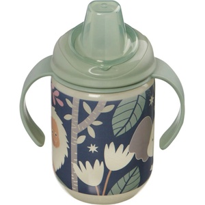 Vital Baby Неразливаща чаша с мек накрайник Vital Baby - Светещ корпус, зелена, 350 ml (V-445099)