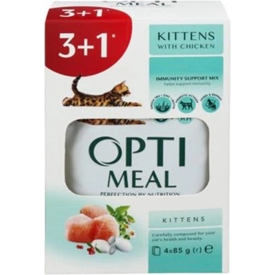 Optimeal Kittens kuřecí 4 x 85 g