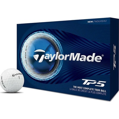 TaylorMade TP5 biele 3 x 3 ks