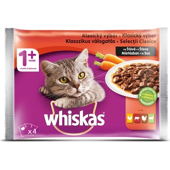 WHISKAS klasický výber so zeleninou v šťave 4 x 85 g