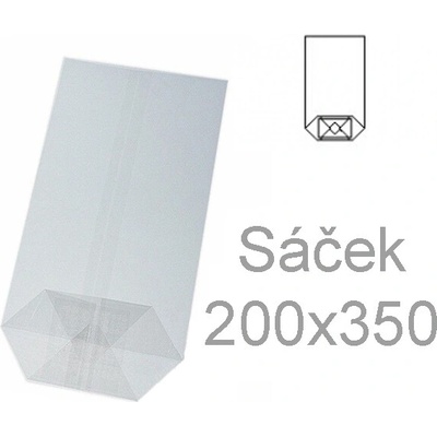 Sáček tatrafán 200 x 360/100ks, křížové dno