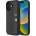 BMW Перфориран калъф за iPhone 16 BMW M с трицветни детайли - тъмно сив (3666339324087)