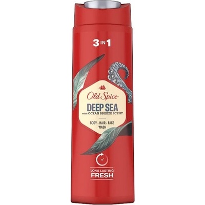 Old Spice Deep Sea sprchový Gel Pro Muže 400 ml, 3 v 1, Dlouhotrvající Svěžest
