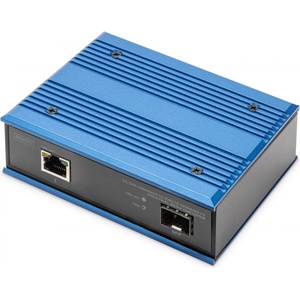 DIGITUS DN-652104-1 мрежов медиен конвертор 1000 Мбит/с Черен, Син (DN-652104-1)