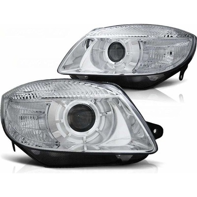 Přední světla Škoda Fabia/Roomster 07-10 - chrom – Zboží Mobilmania