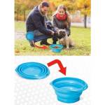 GEORPLAST Сгъваема купичка за храна и вода 15 х 12 х 4, 5 см - 0, 35 лит, georplast Италия - 10047