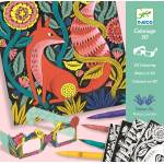 DJECO Комплект за рисуване Djeco - 3D картини Fantasy Forest (DJ08652) - baby