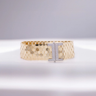 Lillian Vassago Exkluzivní náramek se zirkony v kombinovaném zlatě LLV01-GB011YW