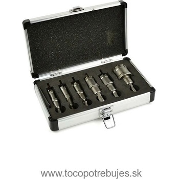 Korunkové vrtáky na kov TCT, 16 - 35 mm, sada 6ks - GEKO G40200